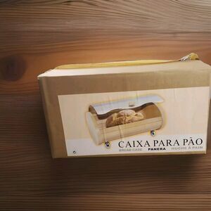 Bread Case/Box Panera Wood & Silver Adult's Kitchen Modern Decor New Designer
